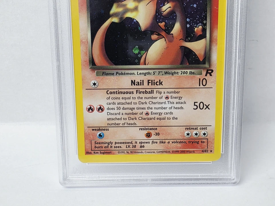 POKEMON ROCKET DARK CHARIZARD HOLO #4 PSA 8 VERY NICE!!!! - Image 4 of 4