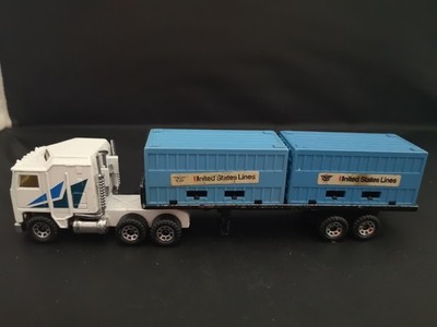 T350-MATCHBOX CONVOY KENWORTH DOUBLE CONTAINER TRUCK WITH 'USL' CONTAINERS