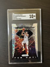 Giannis Antetokounmpo 2019-20 Prizm Fast Break Far Out! Silver SGC 10 Gem MT #9