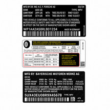 Mfd By Bmw M Gmbh Door Jamb Vin Sticker Label Decal Replacement 90x45mm Custom Mfd By Bmw M Gmbh Door Jamb Vin Sticker Label Decal Replacement 90x45mm Custom