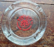 Bentleys Yorkshire Breweries 8 Inch Glass Ashtray 1950s.