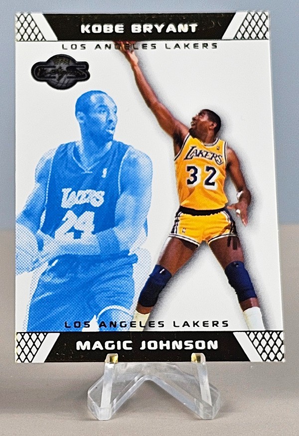 Magic Johnson * Kobe Bryant 2007 Topps Co-Signers Gold Blue 67/89 Lakers #32