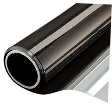 Reflective Window Film Mirror One Way Daytime 23.6 Inch x 6.5 Feet Black Silver