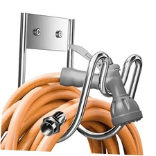 Stainless Steel Garden Hose Holder - Silver SS304 Water Hose Holder - Wall 1