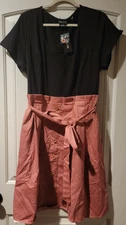 City Chic, Uptown Women's Dress, Rose/Pink~Black, Sz: L/20, New With Tags