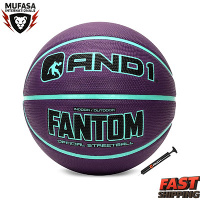 AND1 Fantom Rubber Basketball Size 7 Official Indoor Outdoor Streetball Ball