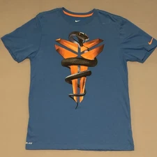 Nike Dri Fit Kobe Bryant ShirtBlue RARE Size Large Black Mamba