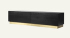 Contemporary Media Sideboard Black Ash TV Unit Liang  Eimil 180cm Ex Display