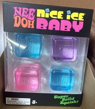 Nee Doh Nice Ice Baby 4 Pack Mini Cubes FREE SHIPPING