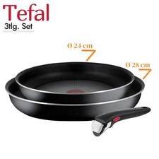 Tefal Ingenio Essential 3-teiliges Pfannenset  abnehmbarer Griff, 24/28 cm NEU