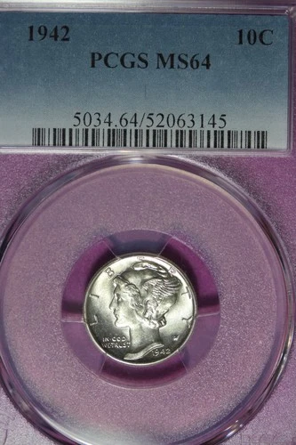 1942 PCGS MS64 MERCURY DIME #B51699