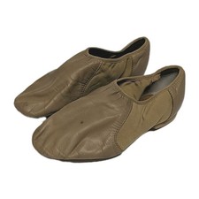 Bloch Ladies Neo-FlexSlip On Tan Leather Jazz 9L Cotton Lining Dance Shoes Slip