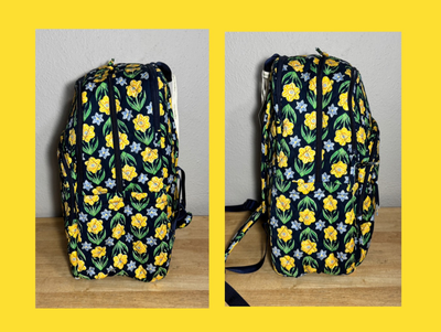 Vera Bradley Large Bancroft Backpack in Daffodils NWT | eBay display picture 3
