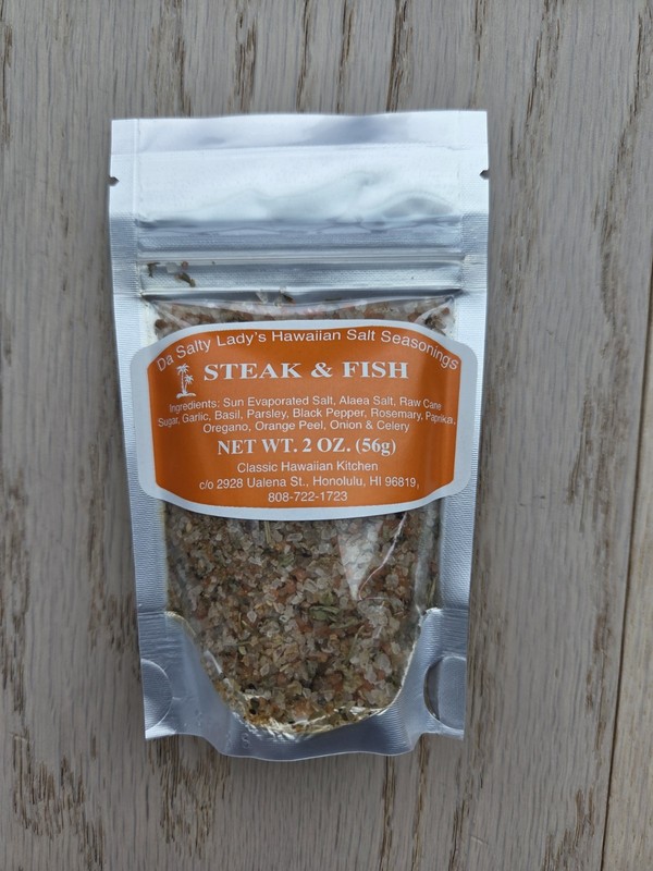 Da Salty Lady's Hawaiian Steak & Fish 2oz Seasoning Salt Paprika Oregano Celery