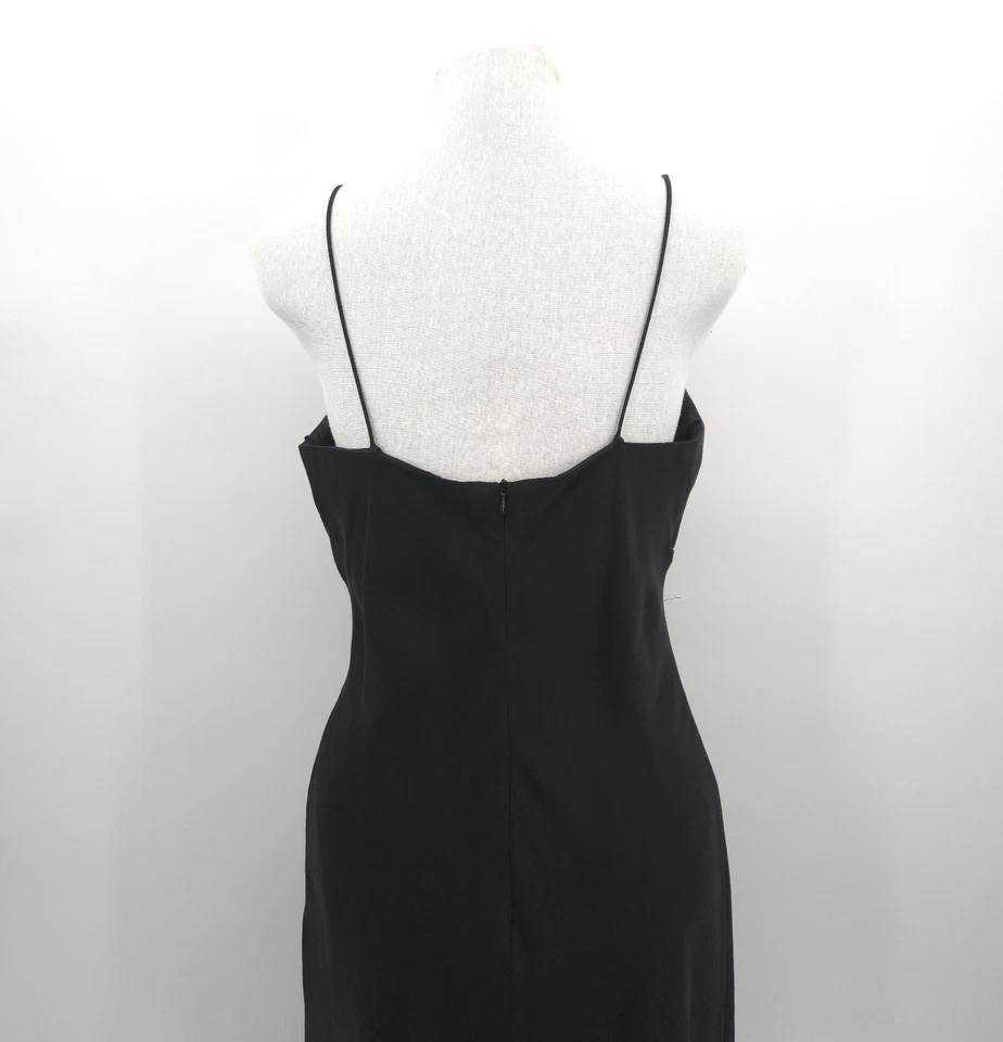 Vintage Cache beaded chiffon maxi dress Size 11/12 black Y2K whimsigoth fairy 90 - Image 4 of 4