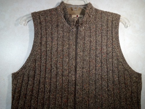 Woolrich Sweater Vest Women XL Hickory Heather Wool Blend Full Zip Sleeveless - Picture 8 of 21
