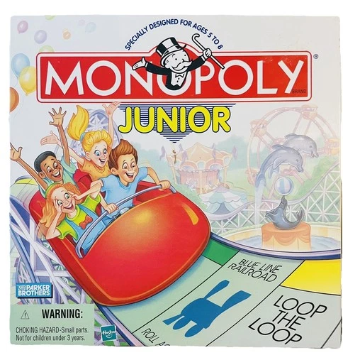 Monopoly Junior Board Game 1999 Parker Brothers Vintage Complete Kids Family