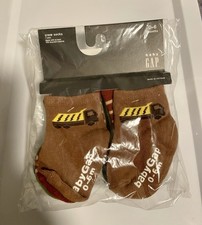 NEW GAP Baby Infant Digger Equipment Multicolor Crew Socks 7-Pack 0-6 Months