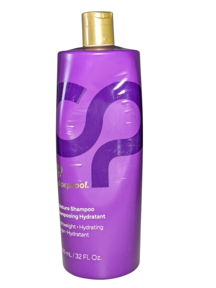 ColorProof Moisture Shampoo 32 Ounce Large Bottle Label Wear Dented New Sealed - Image 2 of 4