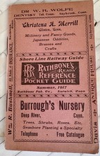 1917 Connecticut Shore Line Railway Guide Gui...