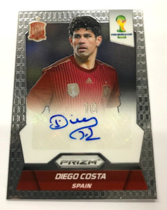 2014 Panini FIFA World Cup Prizm Soccer Autographed Card DIEGO COSTA-SPAIN