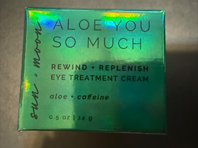 Sun + Moon Rewind + Replenish Eye Treatment Cream Aloe + Caffeine 0.5 Oz