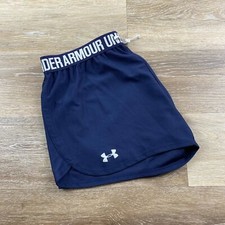 UNDER ARMOUR Heat Gear Stretch Waist Blue Activewear Shorts Women's Size M