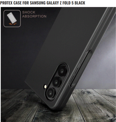 DESIGNED FLAG BLACK RED BLUE 2-PC SLIM GRIP Cover Case FOR GALAXY Z FOLD 5 PHONE - Picture 3 of 12