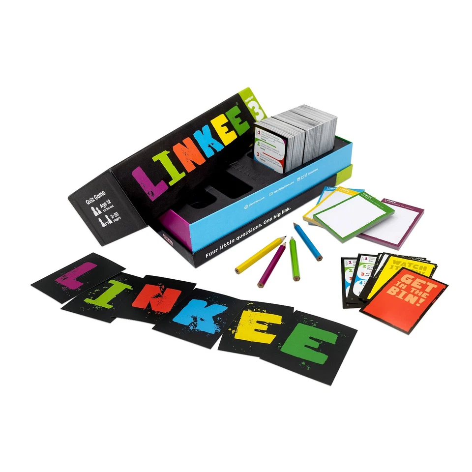 Linkee Game Version 3 by IDEAL- Trivia Question Game for Families & Party Fun