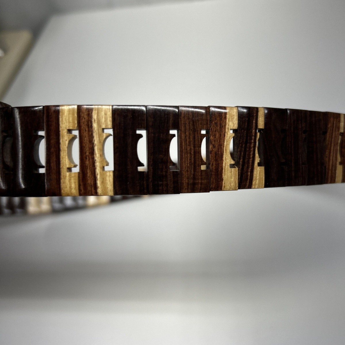 Wooden Link Belt Womens XL 52 Inch Dark Brown Good Boho Earthy Vintage JASGOOD Women main image 2
