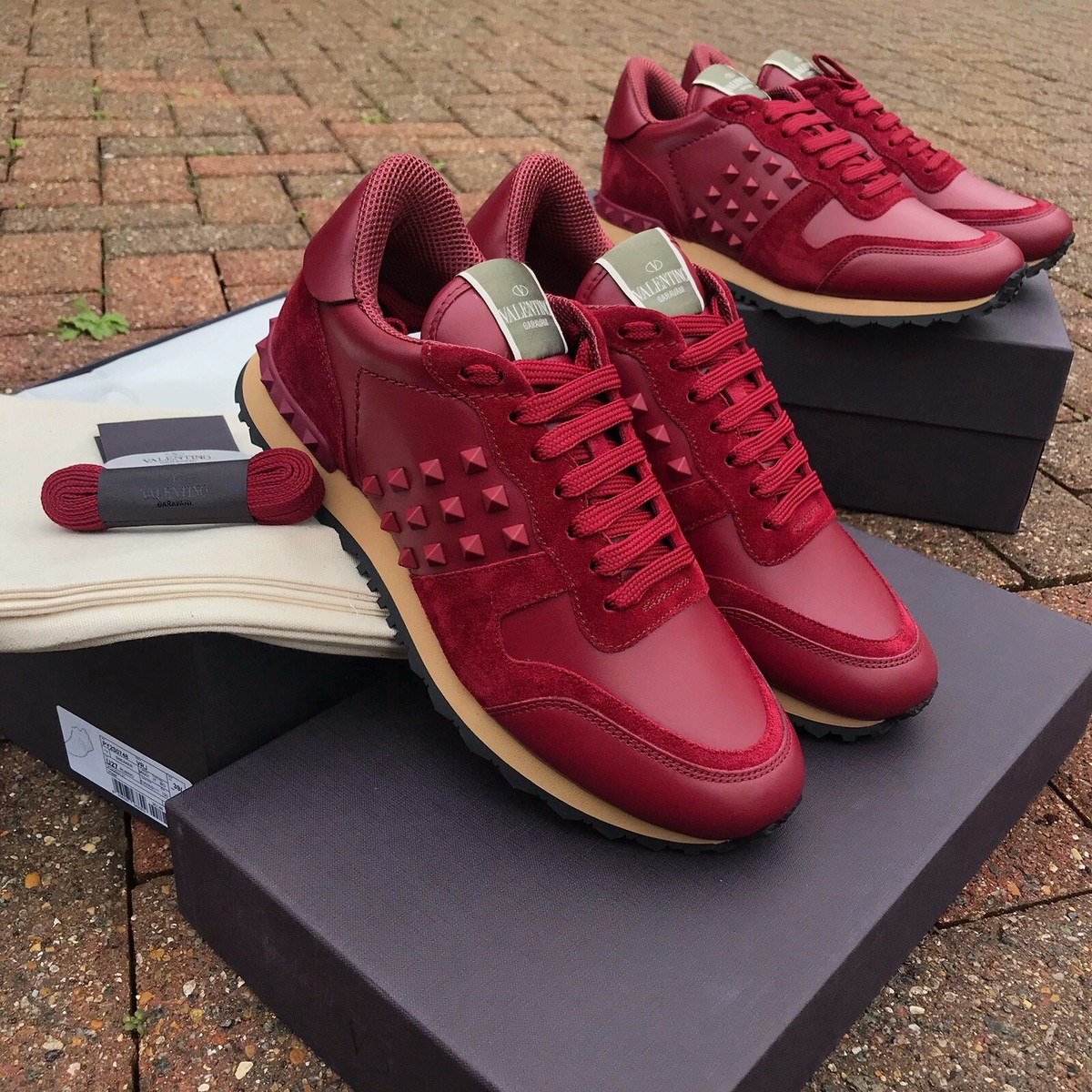 New Valentino Rockrunner Red Sneaker Trainer EU 39.5 UK5.5 New Valentino Rockrunner Red Sneaker Trainer EU 39.5 UK5.5