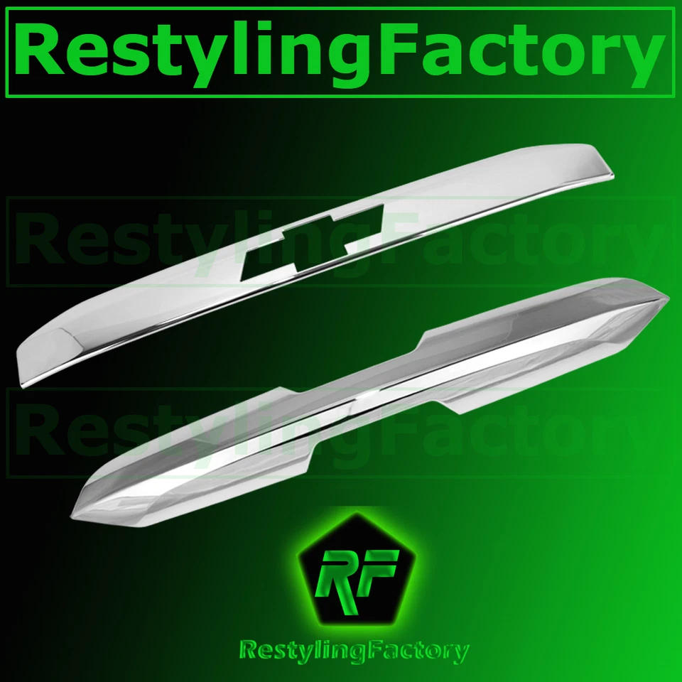 Cubierta de manija de puerta trasera cromada superior + inferior para Chevy Tahoe 2015-2019 Foto 2 de 2