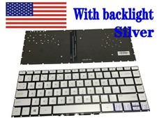 New HP 14m-ba015dx 14m-ba011dx 14m-ba013dx 14m-ba114dx Backlit Keyboard Silver