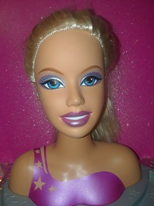 barbie head earrings