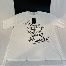 Fashion Nova Plus Women's Off White What She Wants Graphic Tunic Size XL