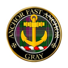 Gray Scottish Clan Pin Badge