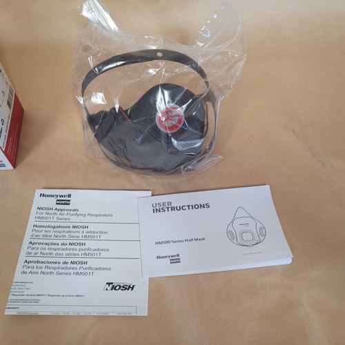 HONEYWELL NORTH HM501TL Halbmaske Atemschutzmaske, schwarz, L Maske Größe Neu im Karton - Bild 8 von 12