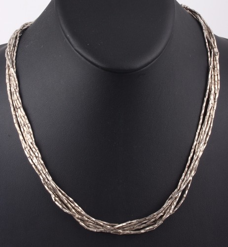 FASHION SILVERTONE MULTI STRANDS NECKLACE 5479B