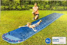 Wasserrutsche mit Sprinkleranlage Kinder Garten Wasserspielzeug Wasserbahn 6,15m
