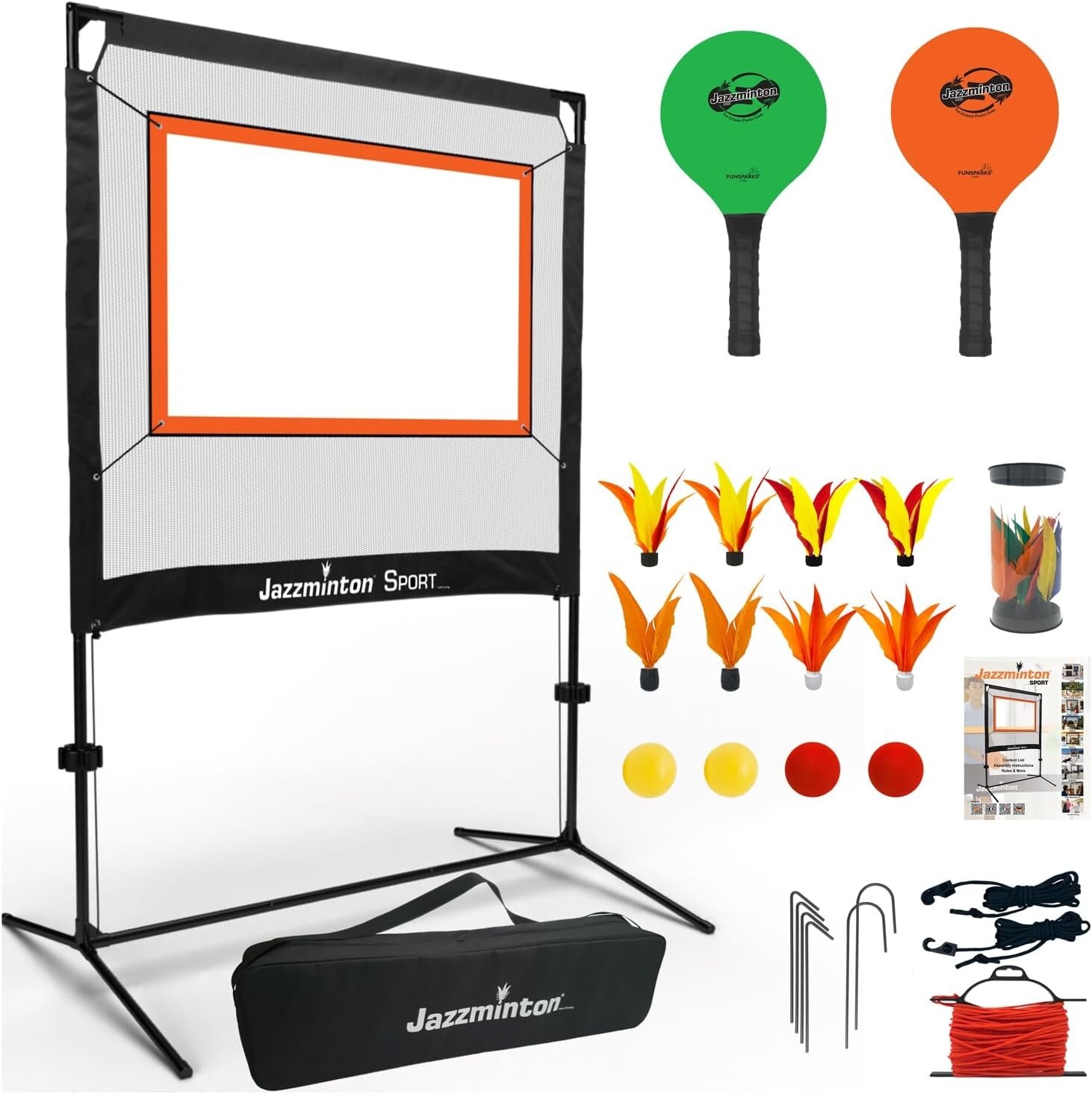 Jazzminton Sport - In & Out, No Boundaries - Similar to Pickleball, Badminton--