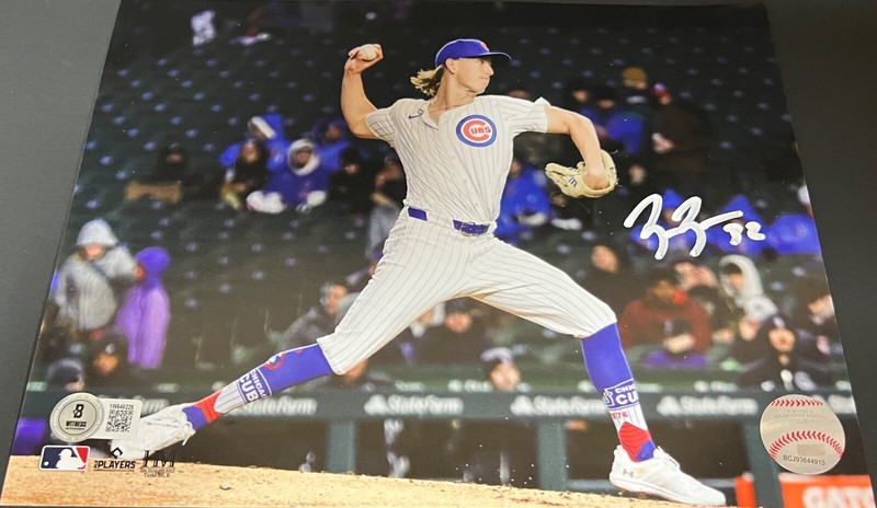 Ben Brown Chicago Cubs Auto Signed 8x10 Photo Beckett Witness Hologram .