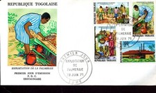 PALM TREES OIL PRODUCTION AGRICULTURE FOOD 1975 TOGO FDC