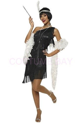 1920s Roaring Gatsby Charleston Flapper Gangster Fancy Dress Sequin Costume - Picture 38 of 57