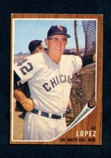 1962 Topps Baseball Card #286 Al Lopez White Sox VG