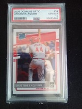 2020 DONRUSS OPTIC RATED ROOKIE PSA 10 GEM MT RC Card 39 Aristides Aquino Reds