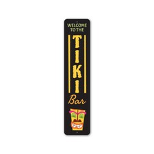 Vertical Tiki Bar Metal Sign