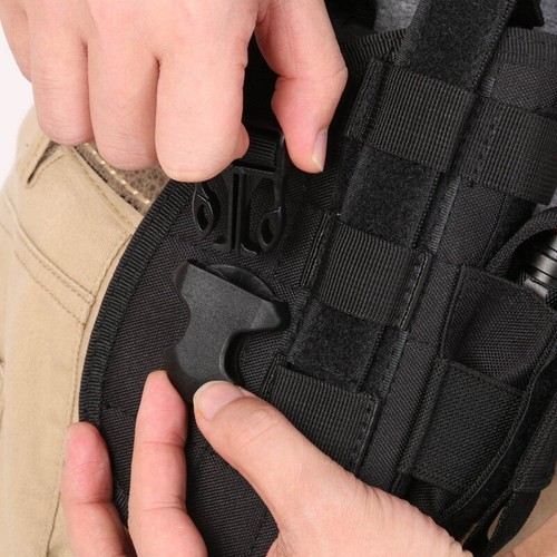 Funda táctica para pistola derecha Molle se adapta a pistola con accesorio láser/luz - Imagen 12 de 12