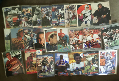 Autographed NFL Player/Coach Football Cards - You Pick