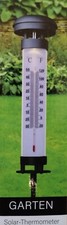 SOLAR Thermometer BELEUCHTET Garten Thermometer NEU / OVP SCHNÄPPCHEN