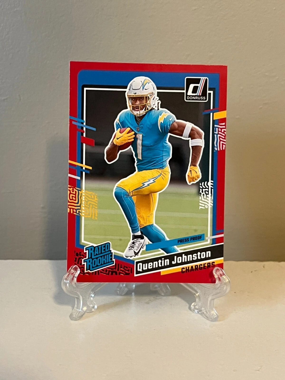 2023 Panini Donruss - Rated Rookie Quentin Johnston #353 Press Proof Red (RC)